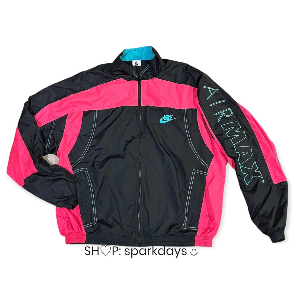 Vintage Nike Air Max x Atmos Black Retro Full Zip Up Men's Windbreaker Jacket M - Picture 12 of 12